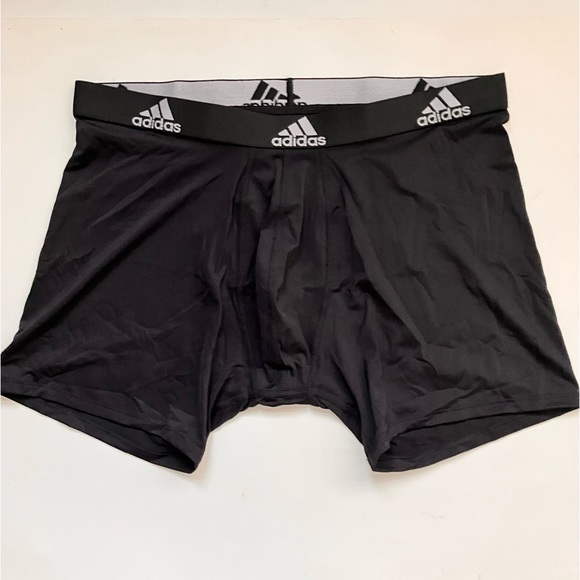 2 Men's ADIDAS Black Boxer Briefs with Pouch, CLIMALITE - NEW - Picture 5 of 7